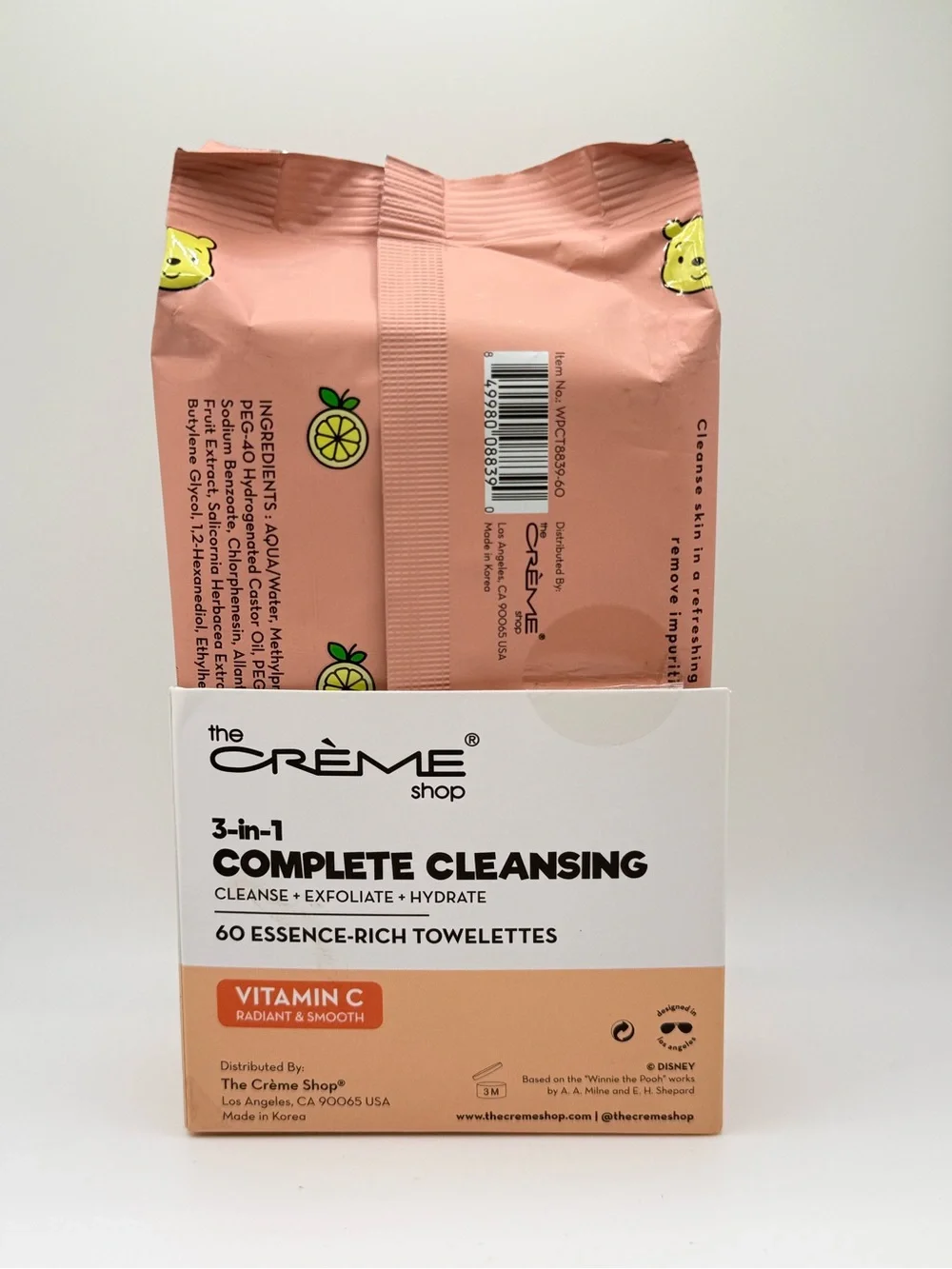 The Crème Shop Winnie the Pooh Cleansing Wipes + Unicorn Face Masks Set